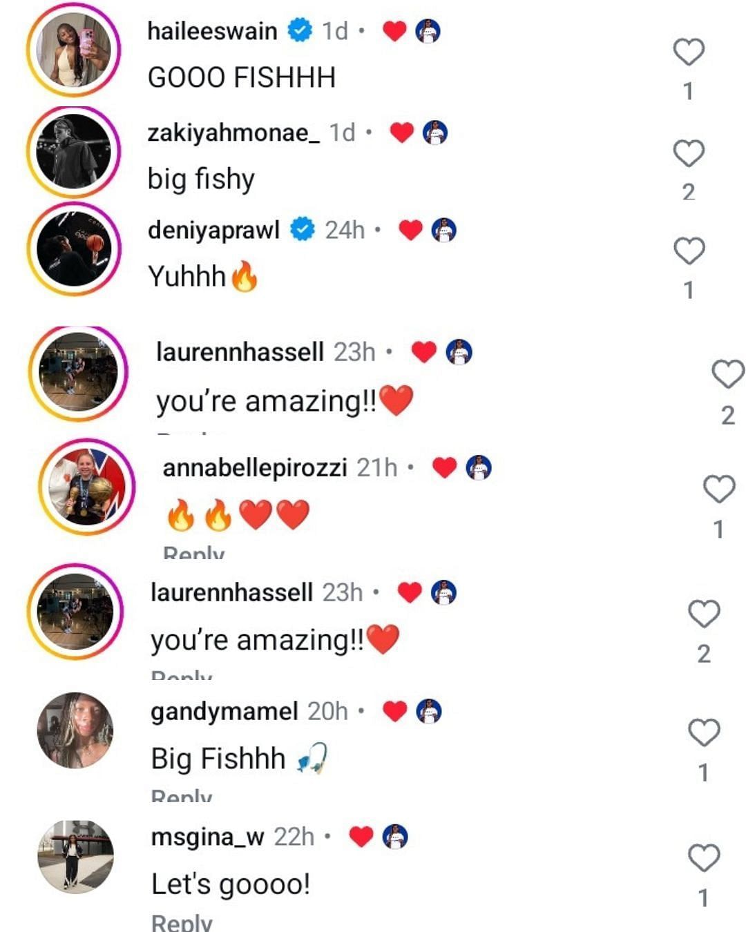 Geno Auriemma's UConn signee Kelis Fisher's photo dump elicits reactions from Hailee Swain, Deniya Prawl & ZaKiyah Johnson. (Images via Instagram @killa_kcrossover)